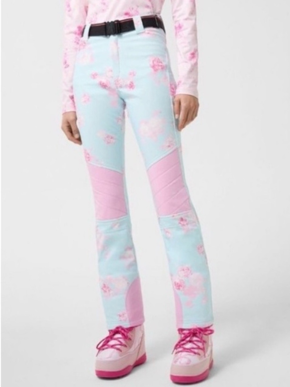 Bogner LoveShack Fancy Ski Pants in Quiet Tide Pastel Blue & Pink-Size 4-NWT